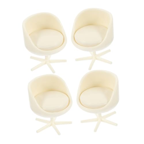 Beaupretty 4 Stück Puppenhaus Teiliges aus Robustem Abs Dekorativer Stuhl für Miniaturmöbel für Modellbau und Puppenstuben Dekoration von Beaupretty