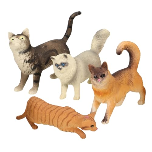 Beaupretty 4 Stück Realistische Katzenfigur aus Robustem Kunststoff Detailgetreues Kleines Katzenspielzeug für Schreibtisch Lernspielzeug und Dekoratives Haustier Modell für Zuhause Büro und Beaupretty 4 Stück Realistische Katzenfigur aus Robustem Kunststoff Detailgetreues Kleines Katzenspielzeug für Schreibtisch Lernspielzeug und Dekoratives Haustier Modell für Zuhause Büro und von Beaupretty