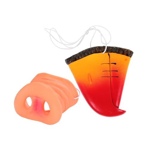Beaupretty 4 Stück Realistische Tiermasken Simulation Pig Nose Papageien Schnabel Kostümzubehör für Halloween Geburtstagsfeiern und Themen Events für Kreative Kostüme von Beaupretty