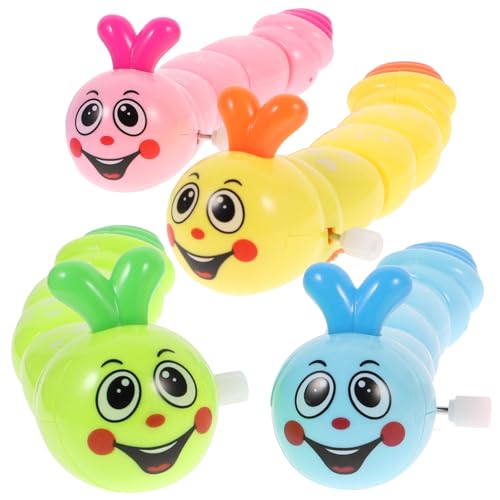 Beaupretty 4 Stück Teiliges Aufziehspielzeug Raupe Buntes Cartoon Aktivitätsspielzeug für Jungen Mädchen Vorschulkinder Robust und Tragbar Zufällige Farbe Zufällige Farbe von Beaupretty