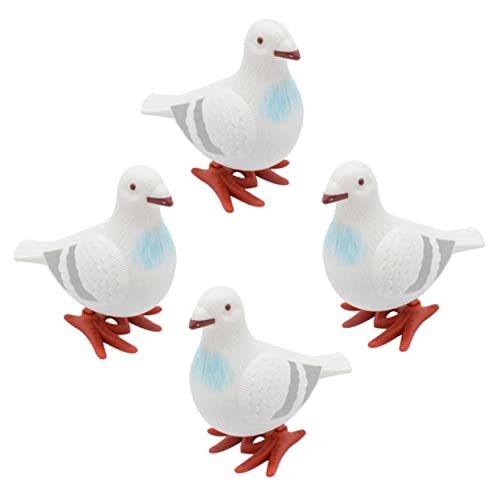 Beaupretty 4 Stück Teiliges Aufziehspielzeug Tauben Windup Tiere für Batteriefrei Langlebig Handliches Design Fördert Hand Auge Koordination Klassenzimmer und Partyspielzeug von Beaupretty