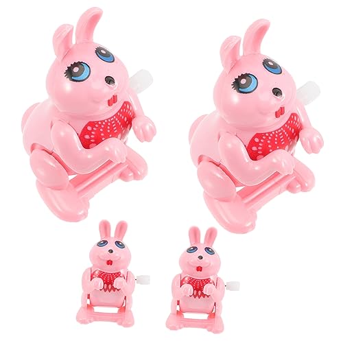 Beaupretty 4 Stück Teiliges Aufziehspielzeug für Niedliche Pinke Hasen aus Robustem Lustige Wind Up Spielzeuge für Kleinkinder zum Krabbeltraining Partygeschenk von Beaupretty