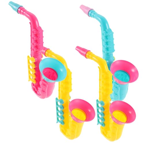 Beaupretty 4 Stück Teiliges Buntes Plastik Saxophon mit Klarem Pädagogisches Musikspielzeug für Langlebiges Blasinstrument Lernspielzeug Fördert Musikalische Entwicklung bei Kleinkindern von Beaupretty