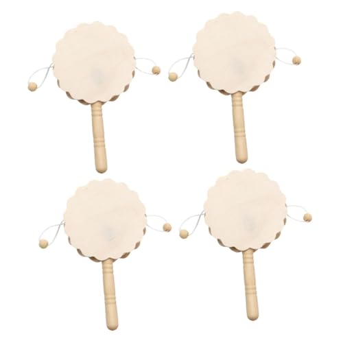 Beaupretty 4 Stück Teiliges DIY Holz Rasseltrommel zum Bemalen Stabiles Geruchloses Holz Einfaches Handmusikinstrument für Fördert Kreativität und Feinmotorik für Beaupretty 4 Stück Teiliges DIY Holz Rasseltrommel zum Bemalen Stabiles Geruchloses Holz Einfaches Handmusikinstrument für Fördert Kreativität und Feinmotorik für von Beaupretty