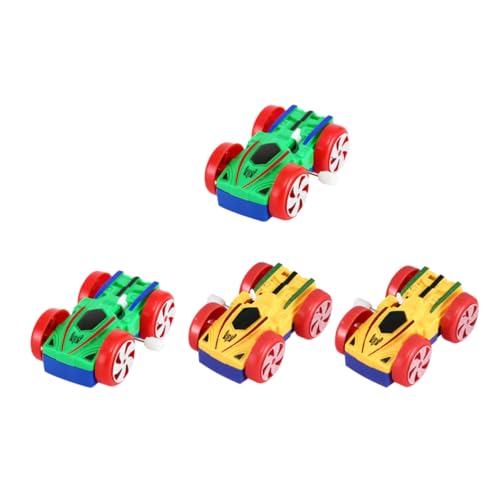 Beaupretty 4 Stück Teiliges Doppelseitiges Aufziehspielzeug im Auto Design für Lustige Cartoon Wind Up Spielzeuge für Interaktion zwischen Eltern und Junge Mädchen Farblich Zufällige Farbe von Beaupretty