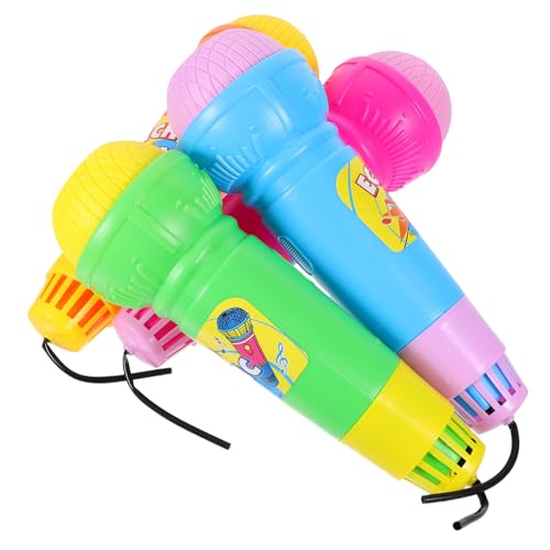 Beaupretty 4 Stück Teiliges Echo Mikrofon Leichtes Musikspielzeug Buntes Pretend Play Toy Sicheres Kunststoffmikrofon für Bühnenauftritte Geburtstagsfeiern und Rollenspiele von Beaupretty