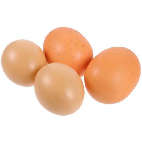 Beaupretty 4 Stück Teiliges Ei zum Bemalen Realistische DIY Deko Eier aus Lebensechte Fake Eier für Bastelarbeiten und Partydekorationen von Beaupretty