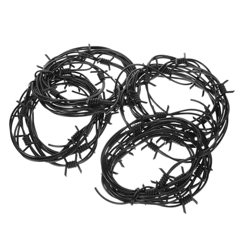 Beaupretty 4 Stück Teiliges Fake Rostiger Stacheldraht Dekoration für Halloween Robuste Eisenkette Requisiten für Western Themenpartys und Gruseldekorationen von Beaupretty