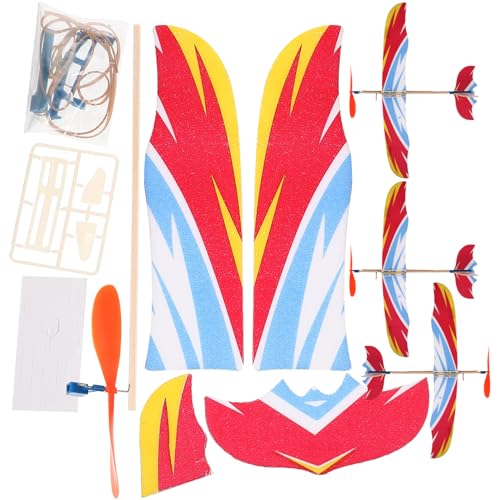 Beaupretty 4 Stück Teiliges Flugzeug aus Bunter Outdoor Gleiter Leichtes DIY für Jungen Robustes Tragbares Flugzeug für Spaß im Freien von Beaupretty