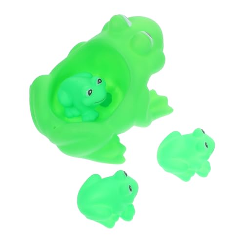 Beaupretty 4 Stück Teiliges Frosch Badespielzeug für Kleinkinder Weiche und Flexible Badetier Figuren Fördert Eltern Junge Mädchen Interaktion und Stimulation Dusch und Badezubehör von Beaupretty
