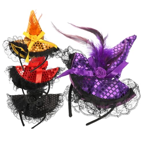 Beaupretty 4 Stück Teiliges Halloween Haarband mit Federn und Pailletten Hexenhut Stirnbänder Schwarz Orange und Rot Dekoratives Kopfschmuck für Party und Kostümfest Beaupretty 4 Stück Teiliges Halloween Haarband mit Federn und Pailletten Hexenhut Stirnbänder Schwarz Orange und Rot Dekoratives Kopfschmuck für Party und Kostümfest von Beaupretty