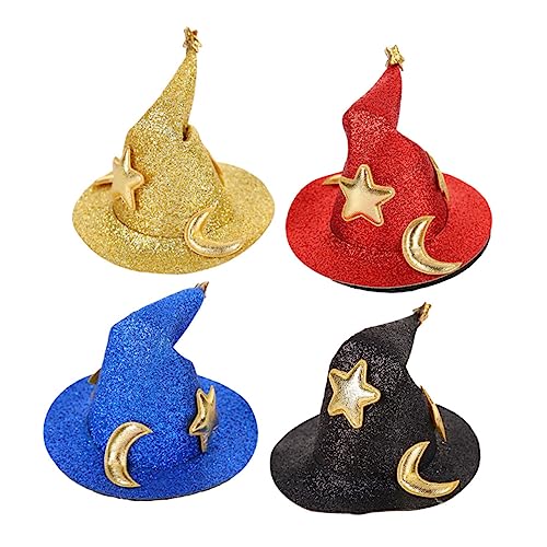 Beaupretty 4 Stück Teiliges Halloween Haarnadeln mit Hut Design Dekorative Haarspangen für Erwachsene Vielseitige Halloween Accessoires für Partys und Kostüme von Beaupretty