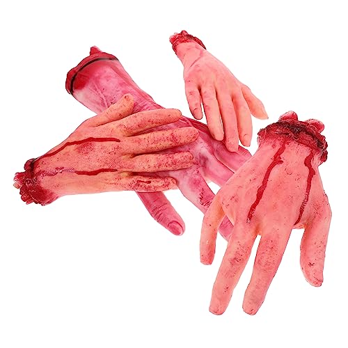 Beaupretty 4 Stück Teiliges Halloween Set Gebrochene Menschliche Hände und Finger Realistische Horror Deko für Leichtes Prank Requisit für Haunted House und Halloween Dekoration Beaupretty 4 Stück Teiliges Halloween Set Gebrochene Menschliche Hände und Finger Realistische Horror Deko für Leichtes Prank Requisit für Haunted House und Halloween Dekoration von Beaupretty