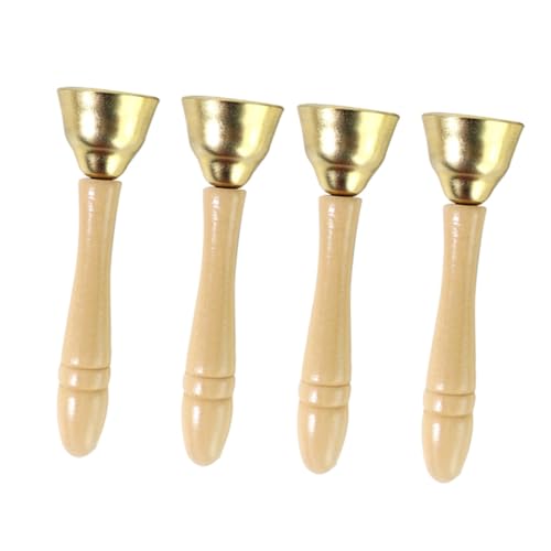 Beaupretty 4 Stück Teiliges Holz bellenspielzeug für Pädagogisches Musikinstrument Robustes Leichtes Lernspielzeug zur Fingerfertigkeitsförderung und Musikalischen Früherziehung von Beaupretty