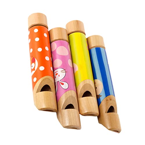 Beaupretty 4 Stück Teiliges Holzflöten für Pädagogisches Musikinstrument aus Glattem Holz Sicher und Langlebig Stimuliert Musikalische Fähigkeiten für Geburtstage und Zufällige Farbe von Beaupretty