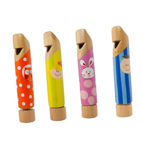 Beaupretty 4 Stück Teiliges Holzpfeifen Musikinstrument für Farbenfrohes Flötenspielzeug für Partyspaß Musikübungen und Festivals Fördert Musikalische Früherziehung Zufällige Zufällige Farbe von Beaupretty