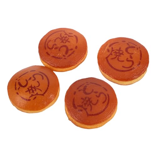 Beaupretty 4 Stück Teiliges Japanische Kupferglocken Simulationsdesserts Realistische Künstliche Lebensmitteldekoration für Küche Party Fotografie Requisiten Langlebig Leicht Portable von Beaupretty
