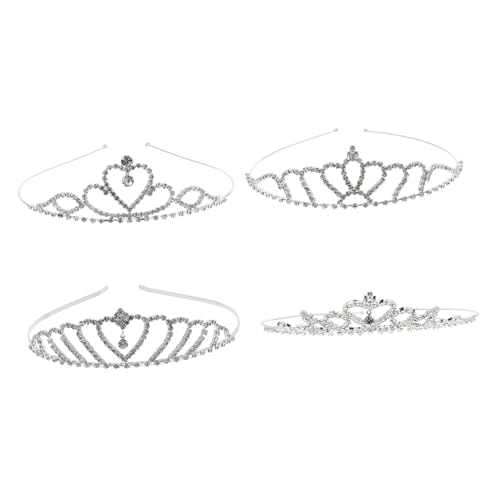 Beaupretty 4 Stück Teiliges Kindergeburtstags Glitzerndes Strasssteinen Verstellbares Bequemes Stirnband für Mädchen für Geburtstagsfeiern Hochzeiten Kostümpartys und Aufführungen von Beaupretty