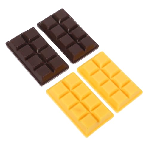 Beaupretty 4 Stück Teiliges Künstliche Schokoladenfiguren aus Resin Realistische Tischdekoration in Braun und Beige Leichte Kompakte Dekoobjekte für Fotoshootings Partys Restaurant und von Beaupretty