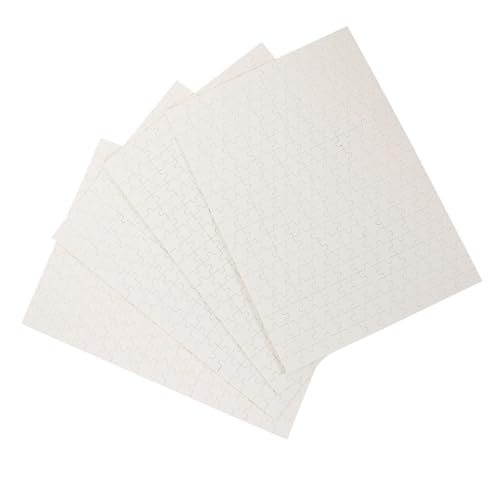 Beaupretty 4 Stück Teiliges Leeres Sublimationspuzzle aus Holz DIY Jigsaw Puzzle zum Bedrucken Teile für Kreative Aktivitäten und Personalisierte von Beaupretty