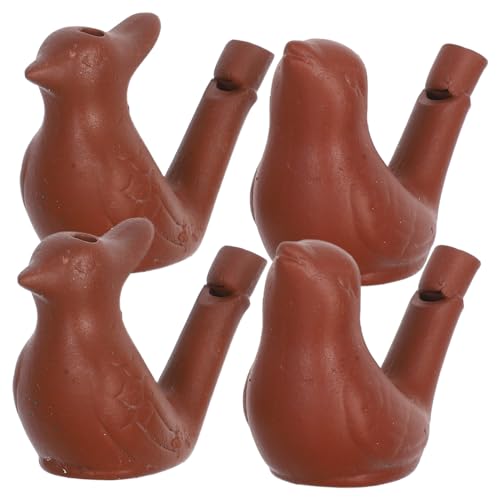 Beaupretty 4 Stück Teiliges Lustige Keramik Vogelpfeifen aus Klare Melodie Traditionelles Handwerk für Outdoor Aktivitäten und Tiertraining Niedliches Wasser Vogeldesign für Altersgruppen von Beaupretty
