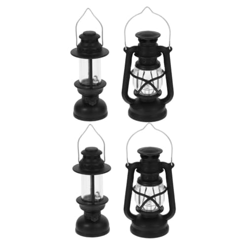 Beaupretty 4stücke Retro-Vintage-petroleumlampe Kleine Öllampe Miniatur-öllampe Petroleumlichtmodell Kleines Petroleumlampenmodell Dekorative Petroleumlampe Puppenhaus-szenenmodell von Beaupretty