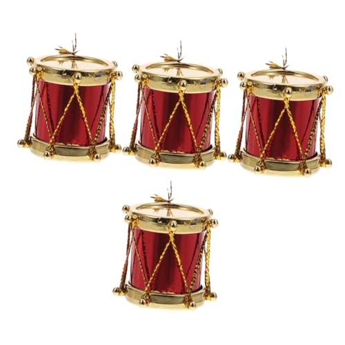 Beaupretty 4 Stück Teiliges Miniatur Schlagzeug Set Puppenhaus Dekoration Realistische Musikinstrumente Kreative Miniaturmodelle für Jazz Drum Szene von Beaupretty
