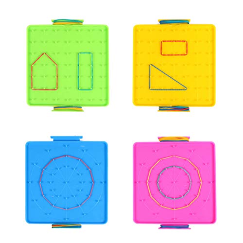 Beaupretty 4 Stück Teiliges Nagelbrett aus Kunststoff für Mathe Lernspiele Accessoire für Zufällige Farben Lehrmittel für Grundschüler Zufällige Farbe Zufällige Farbe von Beaupretty