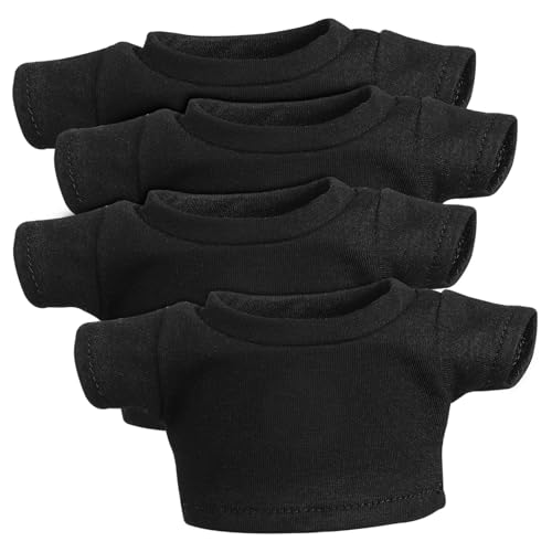 Beaupretty 4 Stück Teiliges Plüschbär T Shirts aus Hochwertiger Großer Gestrickter Baumwolle Kurzärmelig Waschbar Modisch Schlicht Optimal für Stofftiere und Puppen Langlebig und von Beaupretty