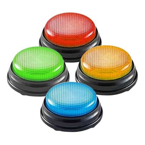 Beaupretty 4 Stück Teiliges Quizspiel Antwortknopf Set mit Individuellem Sound Bunte Spielshow Buttons für Teamspiele und Unterricht Vielseitig Einsetzbar für Familie Büro und Schule von Beaupretty