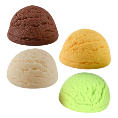 Beaupretty 4 Stück Teiliges Realistische Eiscreme Kugeln Deko Modell aus Farbige Simulation Dessert Attrappe als Fotorequisite und Ausstellungsdekoration von Beaupretty