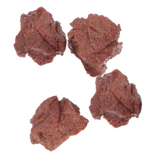 Beaupretty 4 Stück Teiliges Realistische Gekochte Rindfleischmodelle aus Sicherem Material Dekoratives Fake Fleisch für Restaurant und Küchen Dekoration Langlebige Künstliche von Beaupretty