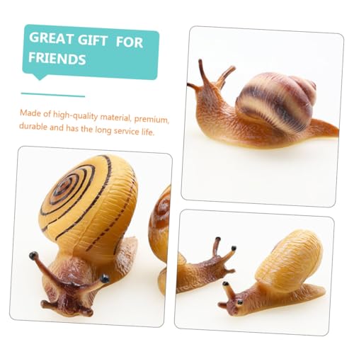Beaupretty 4 Stück Teiliges Schneckenmodell Realistische Tierfiguren für Pädagogisch zum Lernen und Dekorieren Geeignet als Tortenaufsatz und Aquarium Deko Detailreich für Garten und von Beaupretty