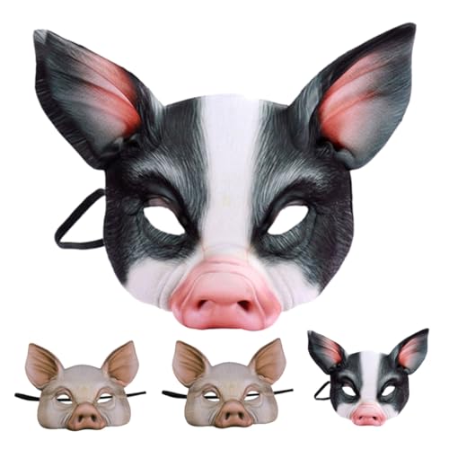 Beaupretty 4 Stück Teiliges Schweinehalbes-gesichts-maske Kostümparty und Karneval Atmungsaktive Tiermaske mit Belüftungs-design Vielseitig Einsetzbar für Halloween und Maskerade Beaupretty 4 Stück Teiliges Schweinehalbes-gesichts-maske Kostümparty und Karneval Atmungsaktive Tiermaske mit Belüftungs-design Vielseitig Einsetzbar für Halloween und Maskerade von Beaupretty