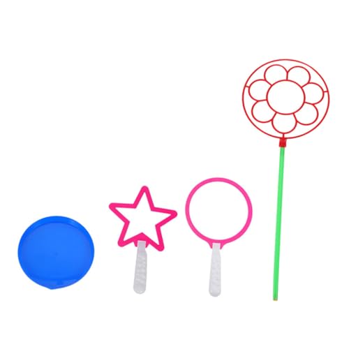 Beaupretty 4 Stück Teiliges Seifenblasen Set mit Großen Blasringen Robusten Flexiblen Stäben für Bunte Riesenblasen als für Outdoor Spiele im Garten oder Park Zufällige Farbe Zufällige Farbe von Beaupretty