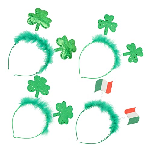 Beaupretty 4 Stück Teiliges Shamrock Stirnband Langlebige Kleeblatt Kopfbedeckung Rutschfeste Patricks Day Accessoires Leichter Haarschmuck für Damen Karneval und Kostümparty Beaupretty 4 Stück Teiliges Shamrock Stirnband Langlebige Kleeblatt Kopfbedeckung Rutschfeste Patricks Day Accessoires Leichter Haarschmuck für Damen Karneval und Kostümparty von Beaupretty