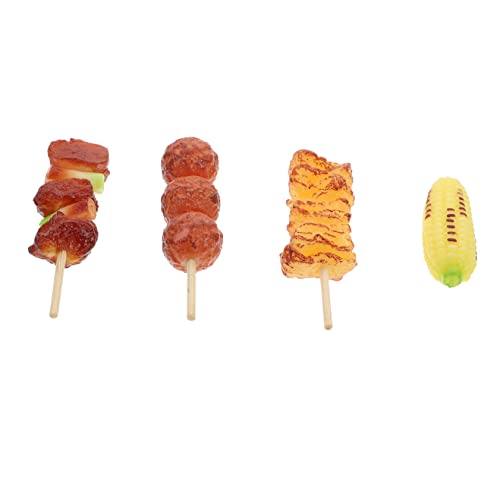 Beaupretty 4 Stück Teiliges Spielset Grillspieße Buntes Sicheres Lernspielzeug für Pädagogisches Rollenspiel Zubehör als Geburtstags oder Kindertagsgeschenk von Beaupretty