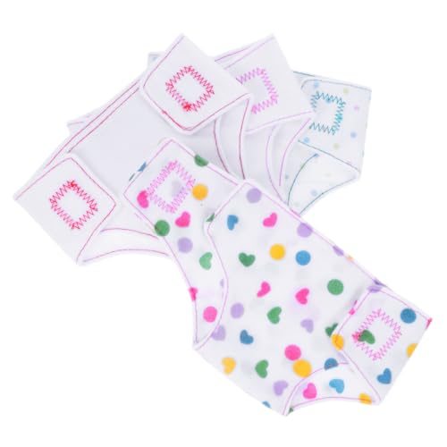 Beaupretty 4 Stück Teiliges Wiederverwendbare Puppenwindeln aus Passend für Puppen Realistische Bequeme Unterwäsche für Puppen zum Schnellen Wechseln und Rollenspiel von Beaupretty