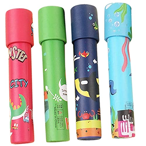 Beaupretty 4 Stück Bunte Kaleidoskope für Kleinkinder Pädagogisches Spielzeug Tragbare Papierkaleidoskope Kreatives Beobachtungsspielzeug für Partys und Reisen von Beaupretty