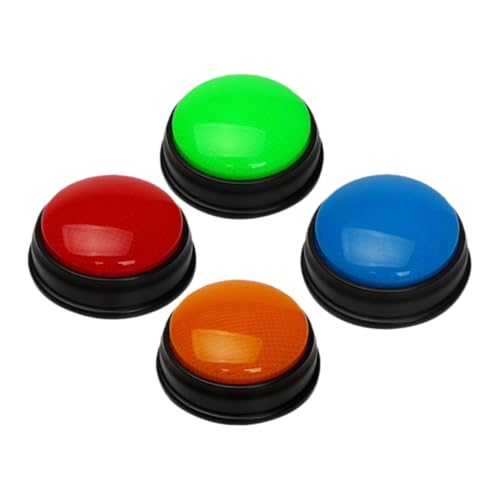 Beaupretty 4 Stück Wiederverwendbare Quiz Buzzer mit Licht und Soundfunktion Interaktives Lernspiel Reaktionsfähigkeit Aufmerksamkeit und bei Familien und Wettbewerbsaktivitäten von Beaupretty