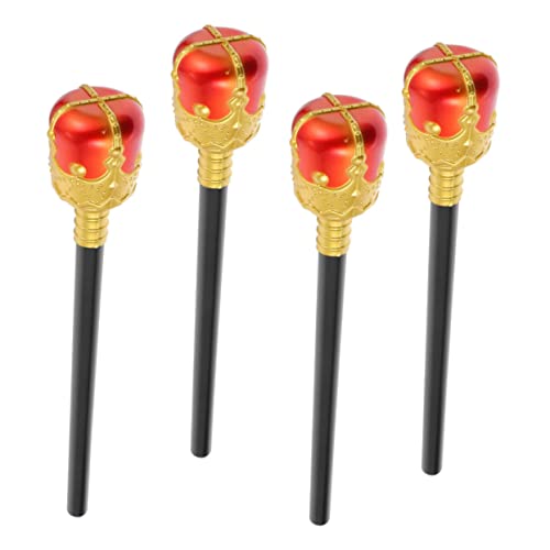 Beaupretty 4 Stück Zauberstab Ritter Halloween Prinz Jungs Königskostüm für Zepterspielzeug König Cosplay Kinderleistungsspielzeug Plastik Zufällige Farbe von Beaupretty