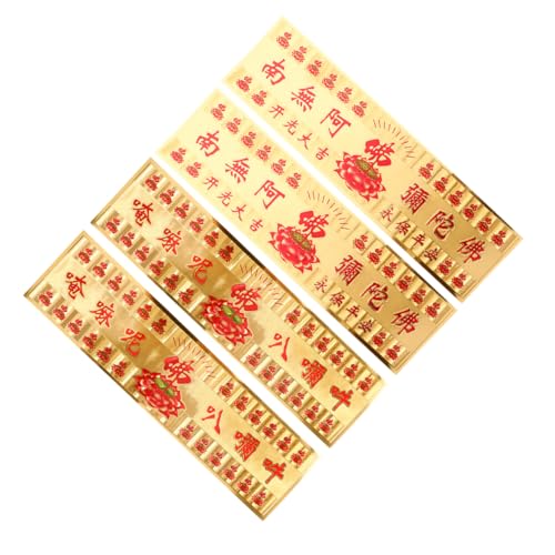 Beaupretty 4 Stücke Chinesische Amulett Aufkleber Traditionelle Glücksbringer Zartes Papier Religiöses Design Schutzsymbol für Erwachsene für Geldbörsen und Notizbücher von Beaupretty