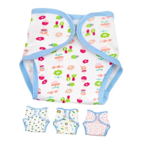 Beaupretty 4 Stücke Wiederverwendbare Puppenwindeln mit Verstellbarem Design aus Weichem Hautfreundlichem Stoff für Neugeborene und Reborn Puppen Waschbare Puppenbekleidung Zubehör von Beaupretty