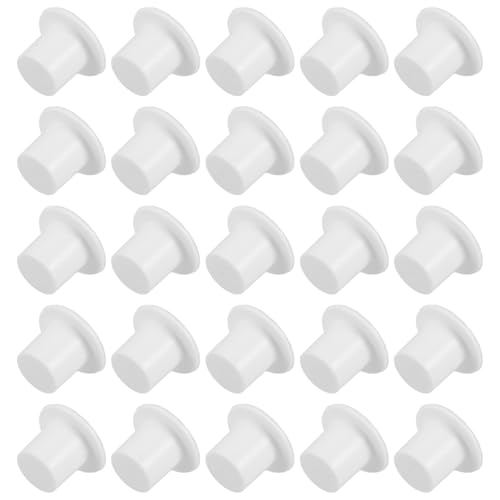 Beaupretty 40 Stück Mini Clown Hats Weiße Kunststoff Zylinderhüte für Bastelprojekte Weihnachtsdekoration Schneemann Hüte Vielseitige DIY Mini Mützen für Festliche Anlässe von Beaupretty