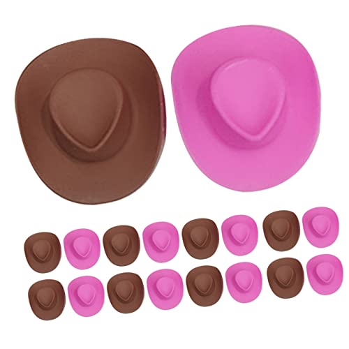 Beaupretty 40 Stück Teiliges Miniatur Cowboyhut aus Kunststoff Leichte Puppenhaus Dekoration Universelle Farbige Puppenhüte für DIY Basteln und Miniaturpuppen Robust und Vielseitig von Beaupretty