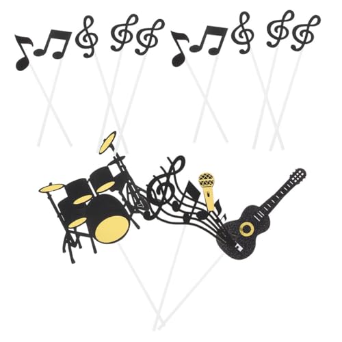 Beaupretty 40 Stück Teiliges Musik Cake Topper Set aus Vielseitige Musikinstrumente Noten Tortendeko Sicher und Wiederverwendbar für Diy Geburtstagsfeiern und Party Dessert Tischgestaltung von Beaupretty