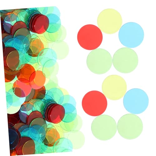 Beaupretty 400 Stück Bingo Chips aus Transparente Spielsteine Farben Markierer für Bingo Spielkarten für Klassenzimmer und Spielspaß von Beaupretty
