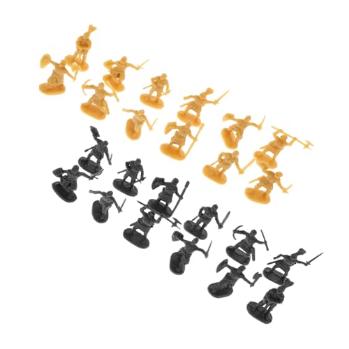 Beaupretty 400 Stück Miniatur Ritter Figuren Realistische Mittelalterliche Soldaten Spielfiguren mit Zubehör Tragbare Krieger Modelle für Lern Partydekoration von Beaupretty