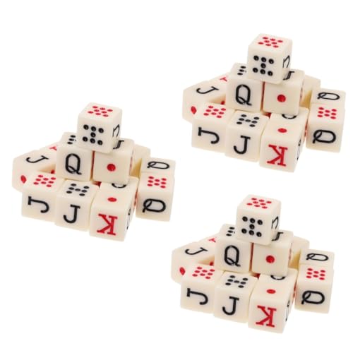 Beaupretty 45 Stück Teiliges Pokerwürfel aus Acryl Spanische Jqk Würfel Elfenbeinfarbe Langlebige Spielwürfel Requisiten für Party Brettspiele und Lügner Würfelspiel Leicht und Portabel Beaupretty 45 Stück Teiliges Pokerwürfel aus Acryl Spanische Jqk Würfel Elfenbeinfarbe Langlebige Spielwürfel Requisiten für Party Brettspiele und Lügner Würfelspiel Leicht und Portabel von Beaupretty