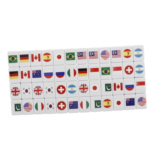 Beaupretty 48 Stück Teiliges Mahjong Spielset mit Flaggenmustern Familienspiele für Partys Vielseitige Spielmodi Einfach zu Erlernen für Altersgruppen und Spielertypen Beaupretty 48 Stück Teiliges Mahjong Spielset mit Flaggenmustern Familienspiele für Partys Vielseitige Spielmodi Einfach zu Erlernen für Altersgruppen und Spielertypen von Beaupretty